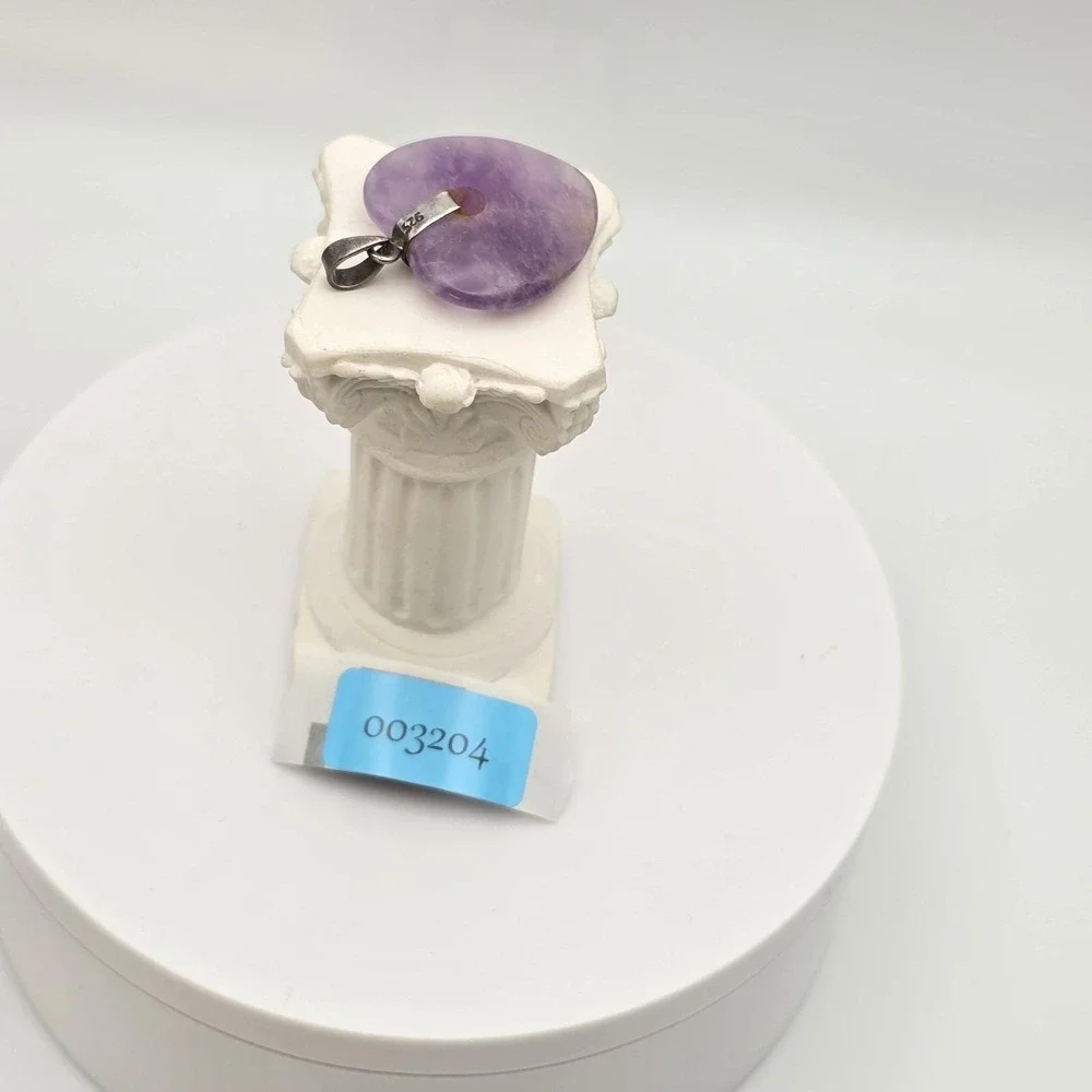 Vintage BOMA Amethyst Heart Pendant 925 Sterling‎ Silver Signed FREE $HIPPING!!
